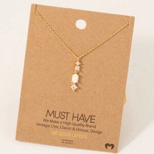 1 LEFT!! 18K GOLD OPAL PENDANT NECKLACE